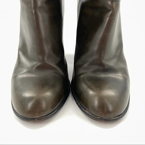 Marc Jacobs Leather Olive Heeled Ankle Boots - Picture 4 of 13